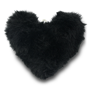 Colgantes llamativos Pomp&oacute;n coraz&oacute;n Negro