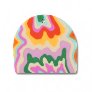 Colgantes de pol&iacute;meros Multicolor