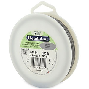 Hilo para enfilar Beadalon7 hilos 0.46mm Acero inox brillante