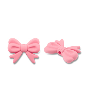 Abalorios acr&iacute;licos lazo Rosa salm&oacute;n