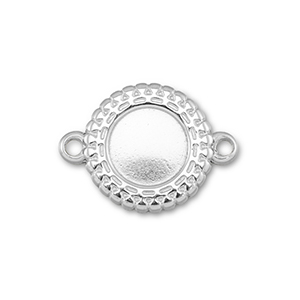 BY31&reg; Entrepieza Acero Inox con engaste para SS30 base plana Plateado