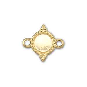 BY31&reg; Entrepieza Acero Inox con engaste para SS16 base plana Dorado
