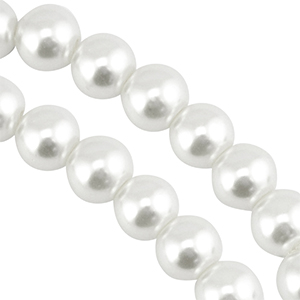 Perlas de cristal 10mm Blanco
