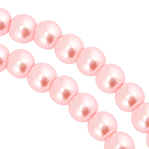 Perlas de cristal 6mm Rosado