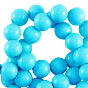 Abalorios acr&iacute;licos 10 mm brillante Azul turqueza