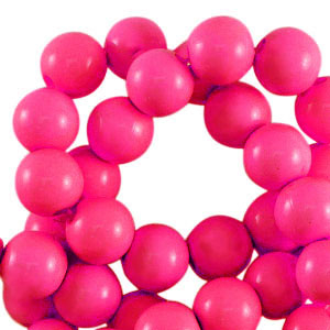 Abalorios acr&iacute;licos 8 mm brillante Rosa fucsia