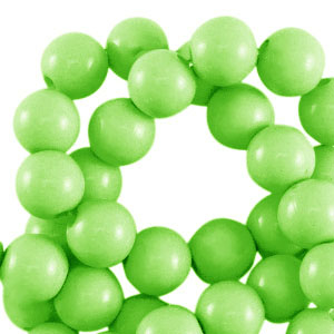 Abalorios acr&iacute;licos 6 mm brillante Verde claro