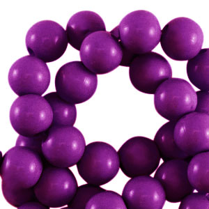 Abalorios acr&iacute;licos 6 mm brillante Morado berenjena