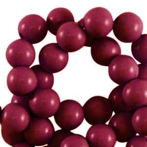 Abalorios acr&iacute;licos 4 mm brillante Rojo cereza