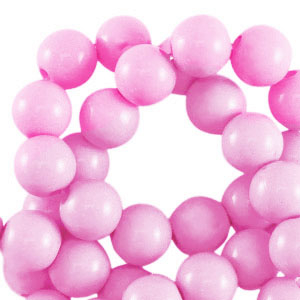 Abalorios acr&iacute;licos 4 mm brillante Rosa claro