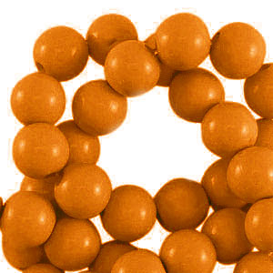Abalorios acr&iacute;licos 4 mm brillante Marr&oacute;n cobrizo