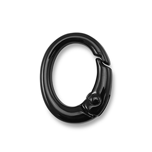 Fornituras coloridas de llavero &oacute;valo Negro