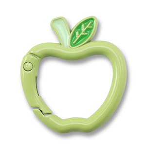 Fornituras coloridas de llavero manzana Verde menta-verde