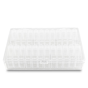 Expositor de joyer&iacute;a caja de almacenamiento 24 compartimentos Transparente