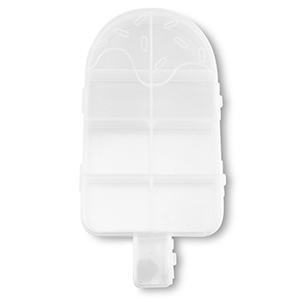 Expositor de joyer&iacute;a caja de almacenamiento 9 compartimentos paleta de hielo Transparente