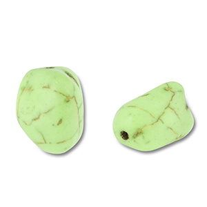 Abalorios de cer&aacute;mica irregular Verde claro