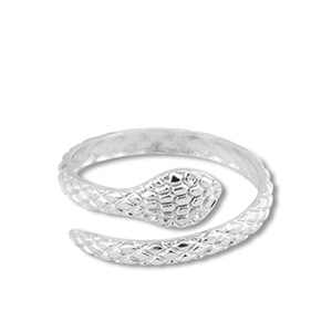 Anillos Acero Inox serpiente Plateado