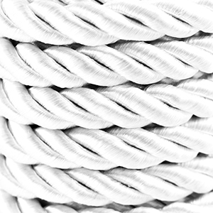Cord&oacute;n trendy espiral 10mm Blanco