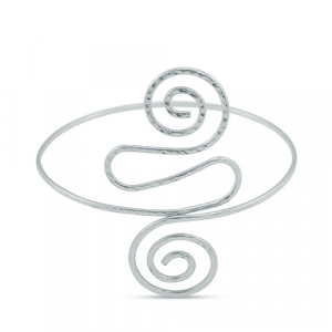 Brazalete espiral Plateado