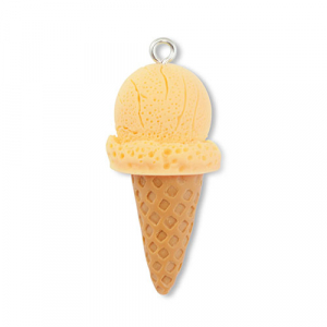 Colgantes de resina helado Amarillo-marr&oacute;n claro