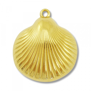 Colgantes Acero Inox conchas Dorado