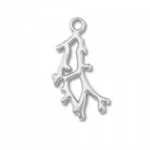 Colgantes Acero Inox coral Plateado