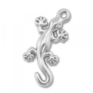 Colgantes Acero Inox lagarto Plateado