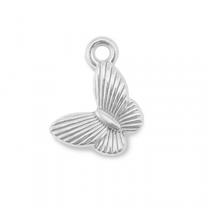 Colgantes Acero Inox mariposa Plateado