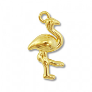 Colgantes Acero Inox flamingo Dorado
