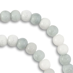Abalorios de vidrio 6 mm Gris claro