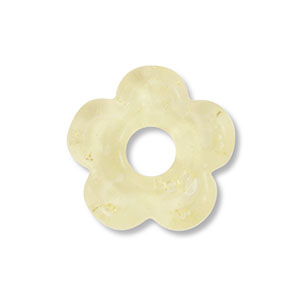 Abalorios de vidrio flor Amarillo
