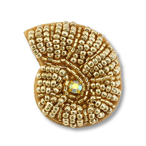Broches conchas Dorado