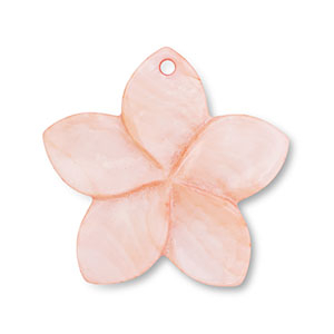 Colgante conchas flor Rosa melocot&oacute;n