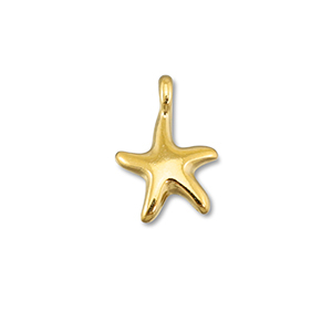 Colgantes met&aacute;licos DQ estrella de mar Dorado (sin n&iacute;quel)