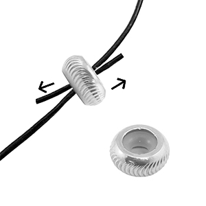 Fornituras Acero Inox abalorios de cierre deslizante con motivo 9mm Plateado