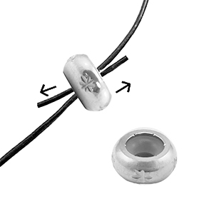 Fornituras Acero Inox abalorios de cierre deslizante con motivo 9mm Plateado