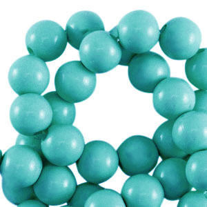 Abalorios acr&iacute;licos 10 mm brillante Verde aqua