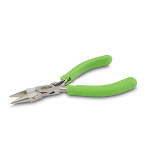 Beadalon alicate de punta fina con muelle Verde-plateado