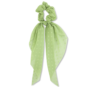 Coleteros para pelo de lunares con lazo Verde claro