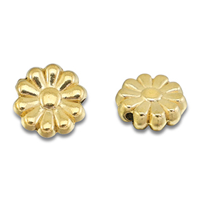Abalorios Acero Inox flor Dorado