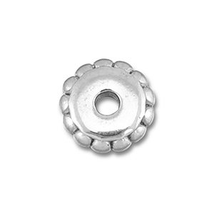 Abalorios Acero Inox separador 7mm Plateado