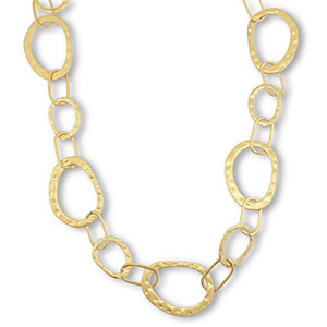 Cadenas llamativas &oacute;valo Dorado