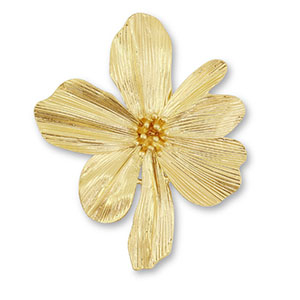 Colgantes llamativos flor Dorado