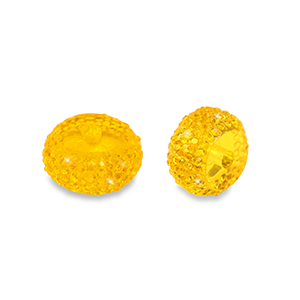 Abalorios de resina rondeles 10mm Naranja