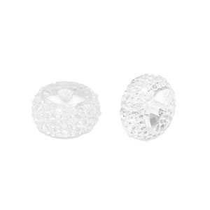 Abalorios de resina rondeles 10mm Transparente