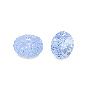 Abalorios de resina rondeles 8mm Azul