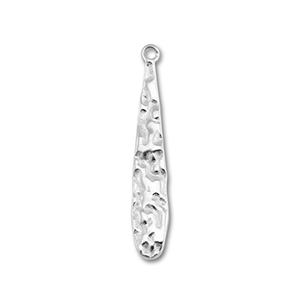 Colgantes Acero Inox gota Plateado