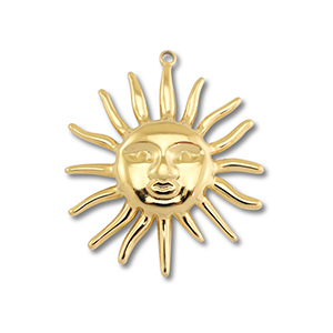 Colgantes Acero Inox sol Dorado