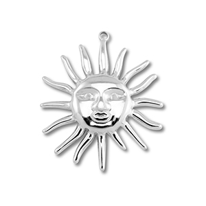 Colgantes Acero Inox sol Plateado