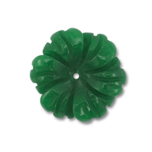 Piedras Naturales abalorios Cuarzo flor Verde oscuro